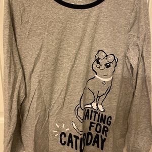 Justice long sleeved gray shirt size 20 plus